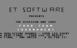 Four Team Tournament Title Screen